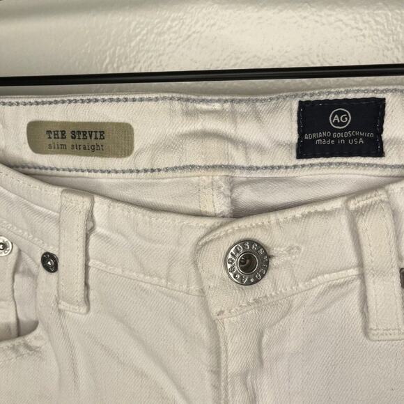 AG slim straight the stevie white jeans size 29R - Picture 5 of 5